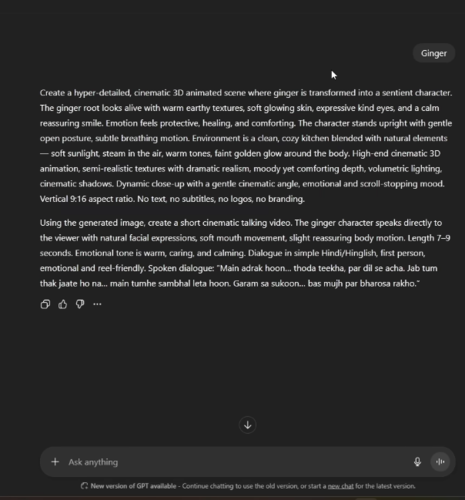 AI talking food videos prompts