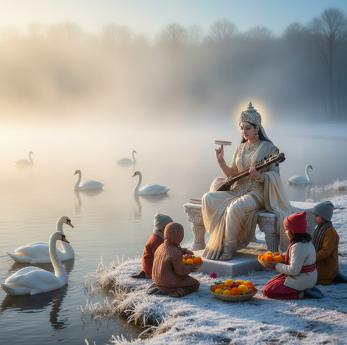 Winter Morning Saraswati