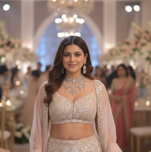 Woman in Elegant Rani Mukherjee Inspired Lehenga