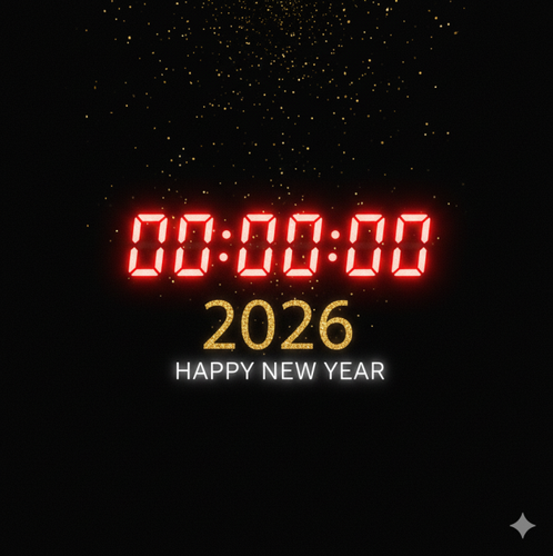 Black background for NYE 2026