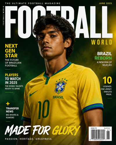 Brazil Jersey on Magazine Cover 2