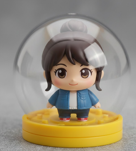 Chibi Character in Gashapon Capsule