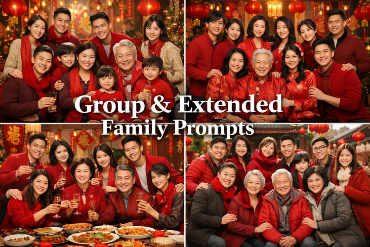 Group photo lunar new year prompts