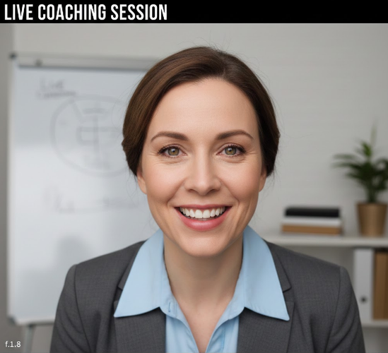 Corporate Coach Emphasizing Point in Close Up