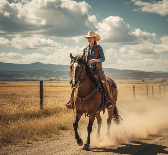 Creating Horse Image of Cowgirl Rider Using Ai Prompts