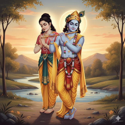 Devotional Krishna Ai Artwork Portrait