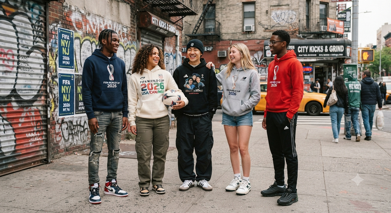 Teenagers in Nyc World Cup Hoodies
