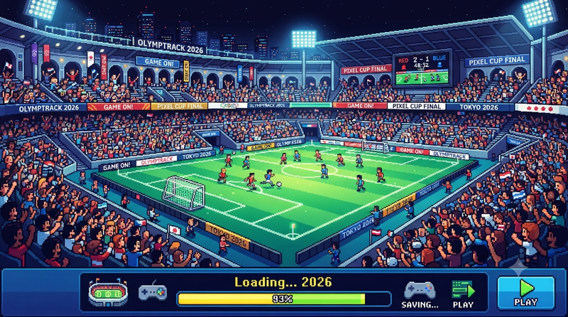 Wide Angle Pixel Art 2026 Stadium