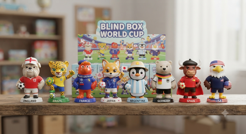 National Themed Football Mascot Blind Box