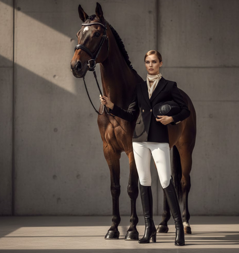Image of Lady Posing with Horse