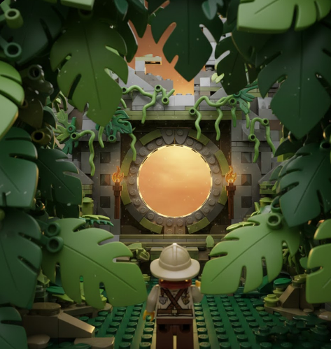 Lego Explorer Discovers Glowing Jungle Temple