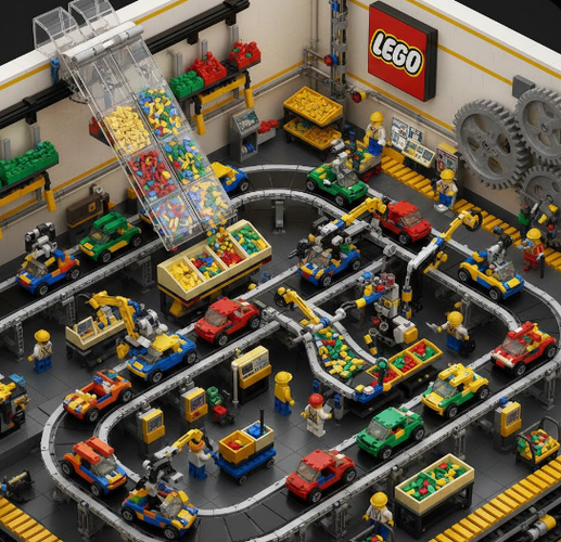 Lego Factory Assembly Line Chaos