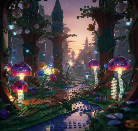 Magical Lego Forest at Dusk