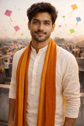 Kite festival on a rooftop