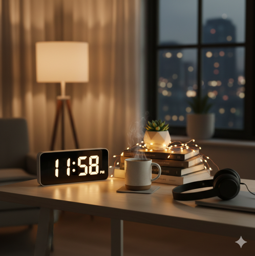 minimal desk setup for NYE 2026