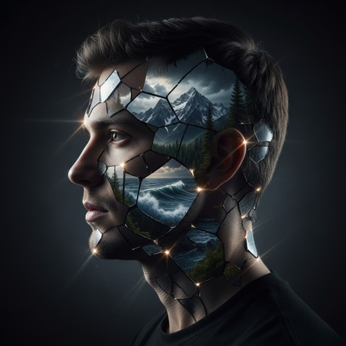 Mirrored Nature Portrait Silhouette