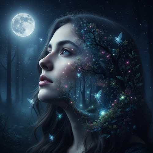 Moonlit Faerie Forest Portrait