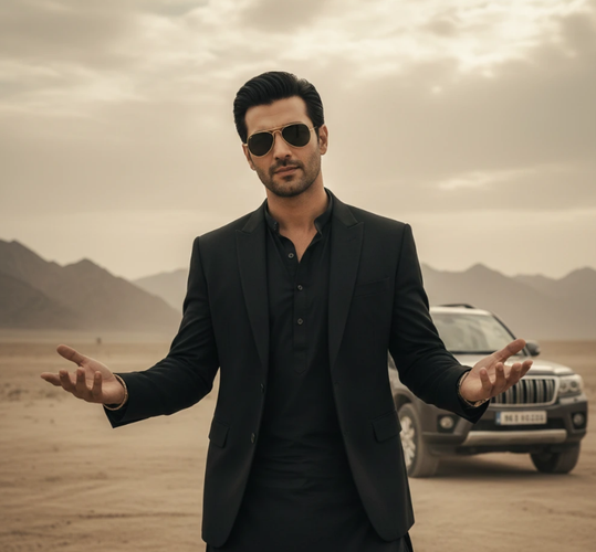 Mumbai slums with neon-lit wet alleys