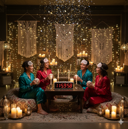 NYE 2026 party in cozy pajama