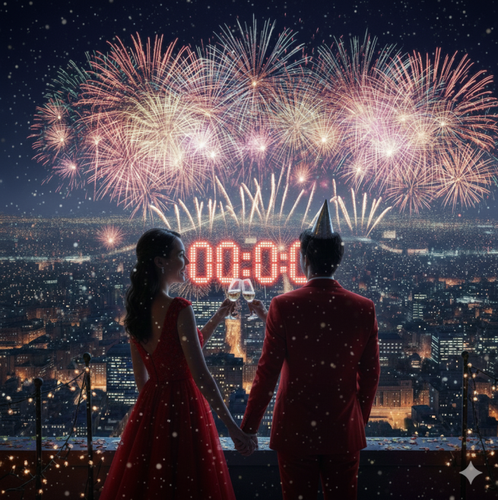 NYE champagne with Wife