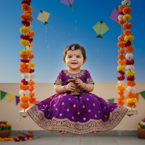 Playful Baby with Natural Skin Tones