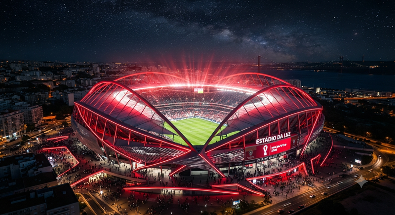 Fifa 2026 Stadium with Neon Beams