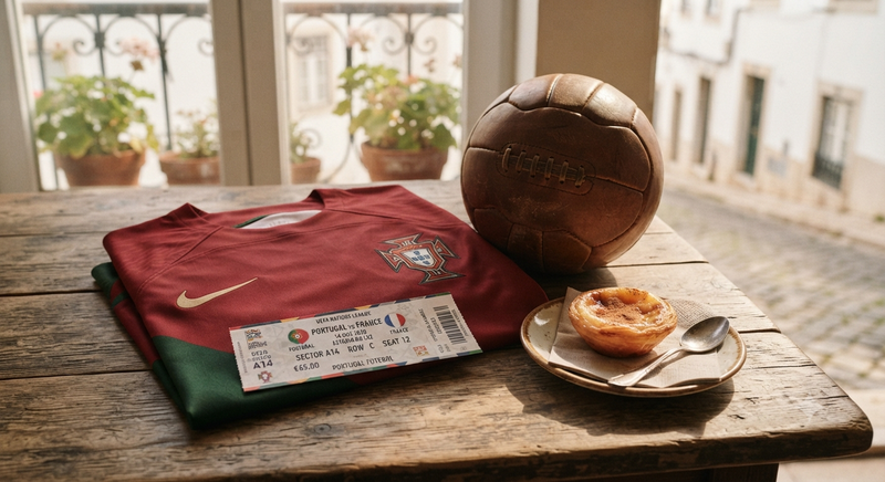 Jersey Football Pastry Ticket Flat Lay