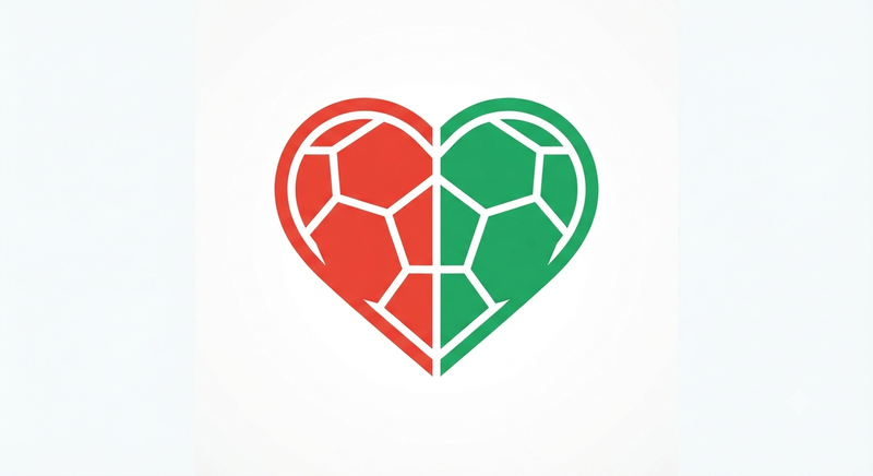 Football Heart Minimalist Vector Art