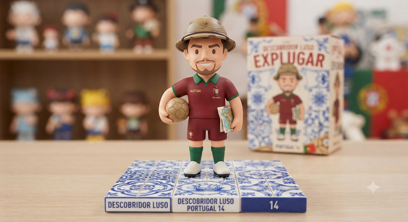 Portuguese Explorer Toy on Azulejo Base