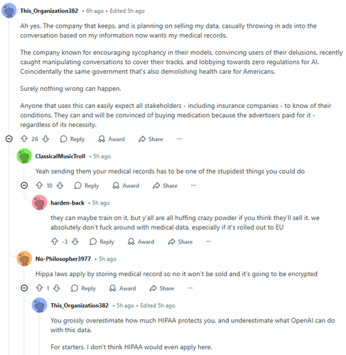 Privacy concerns over health advice