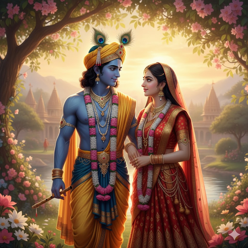 Radha Krishna in Loving Gaze