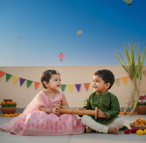 Siblings Playing Joyfully