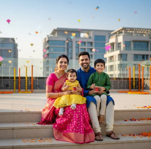 Sitting on Rooftop Steps