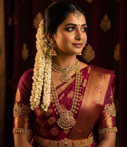 South Indian Bride in Silk Saree