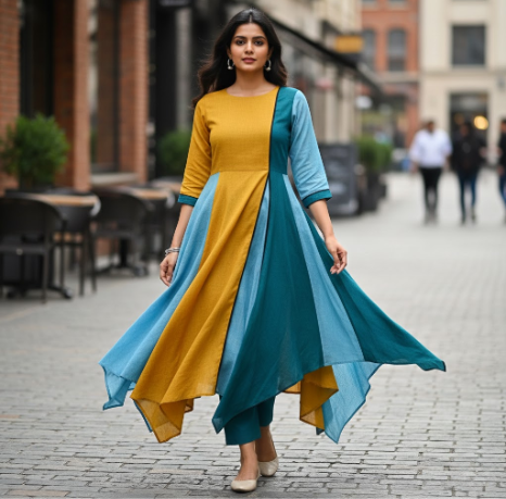 Trendy Indo-western Kurti outdoors