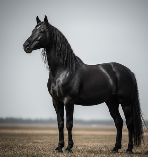 Unique High Quality Fashion Horse Photo Using Ai Black Horse Promp
