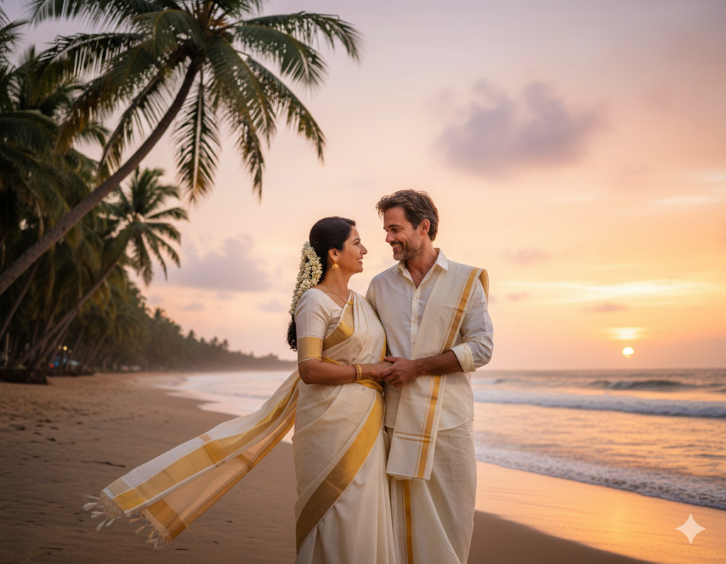 kerala beach traditional gemini ai