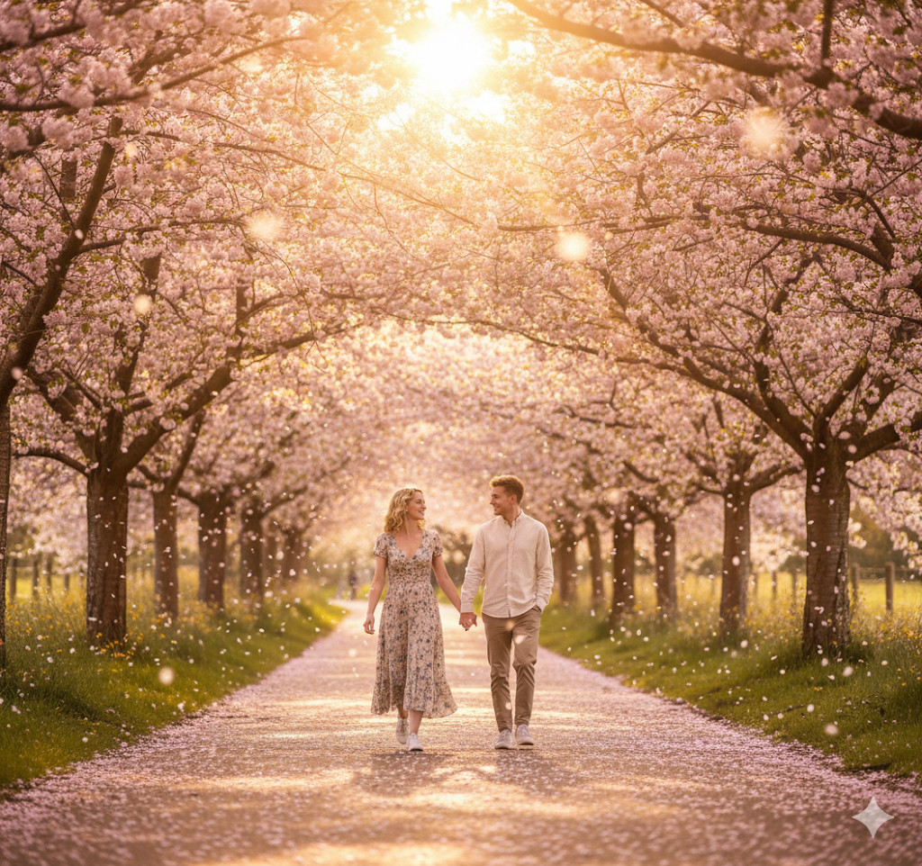 spring blossom walk gemini ai