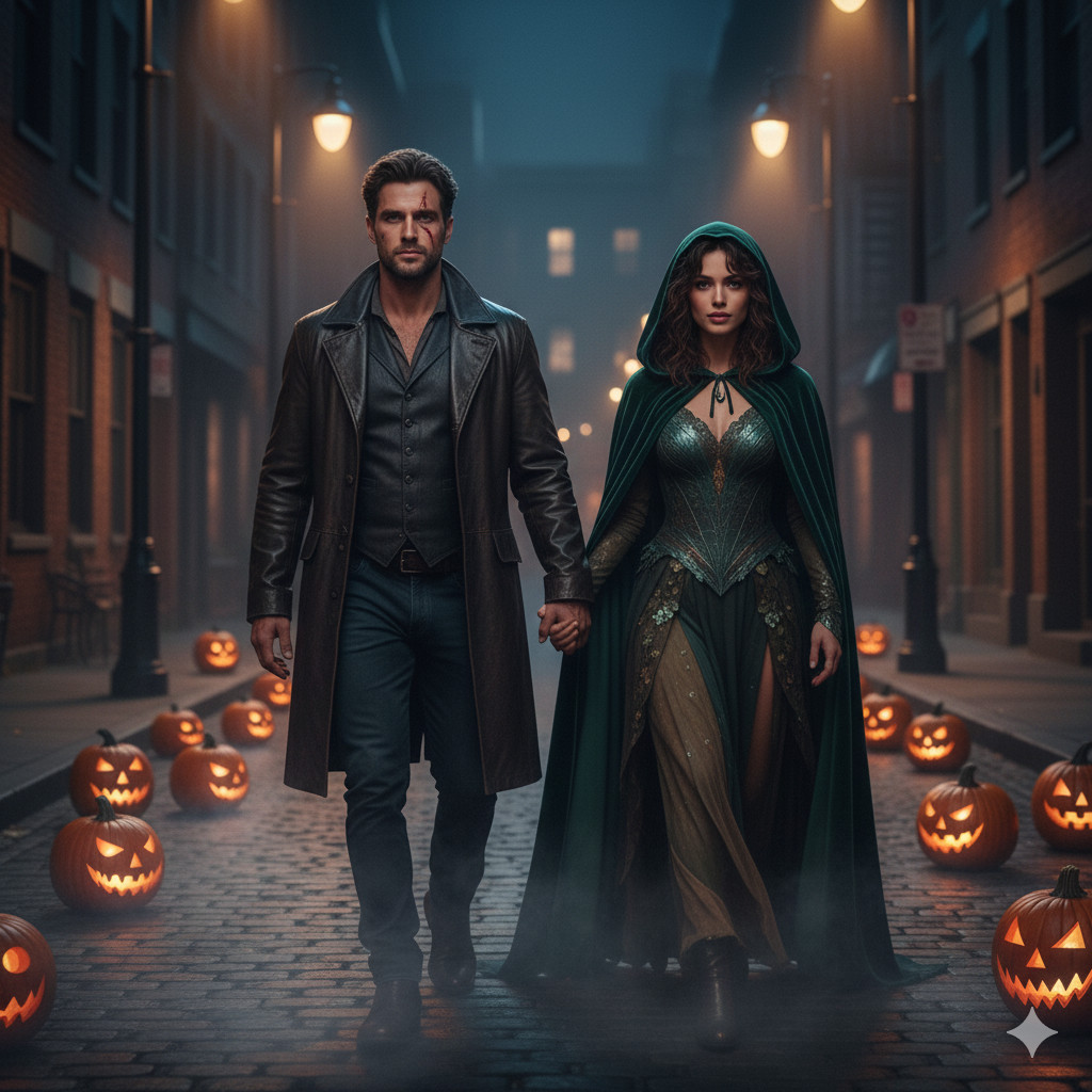 halloween couple cosplay gemini ai
