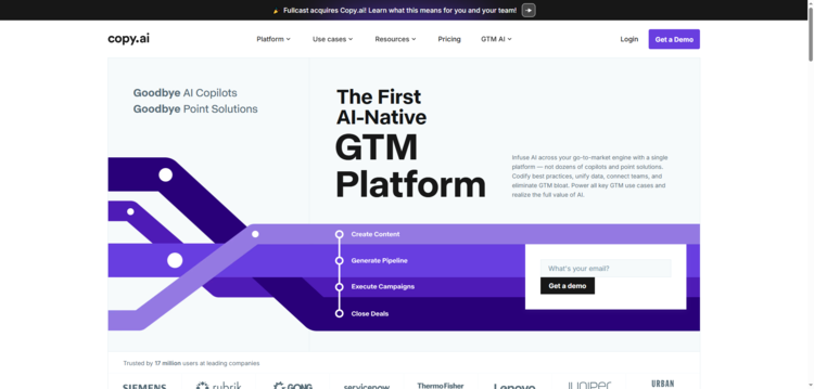 Copy.ai – AI 상품 설명 생성기