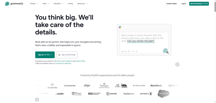 Grammarly – AI 상품 설명 생성기