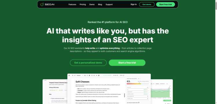 SEO.ai – AI 상품 설명 생성기