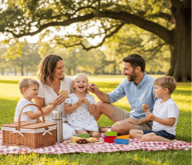 Happy family picnic