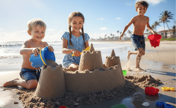 kids photoshoot at the beach