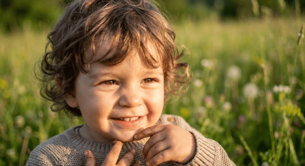 portrait of a happy toddler