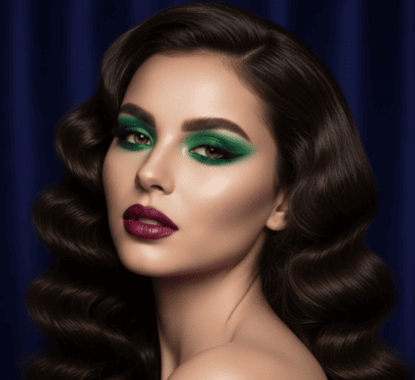 heavy jewel tone glam