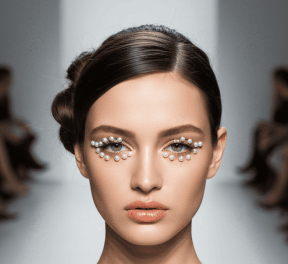 pearl detail makeup