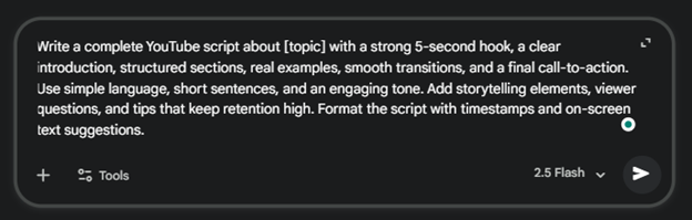 complete YouTube script