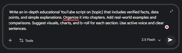 educational YouTube script