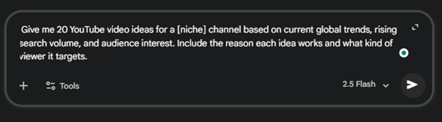 trend focused idea list